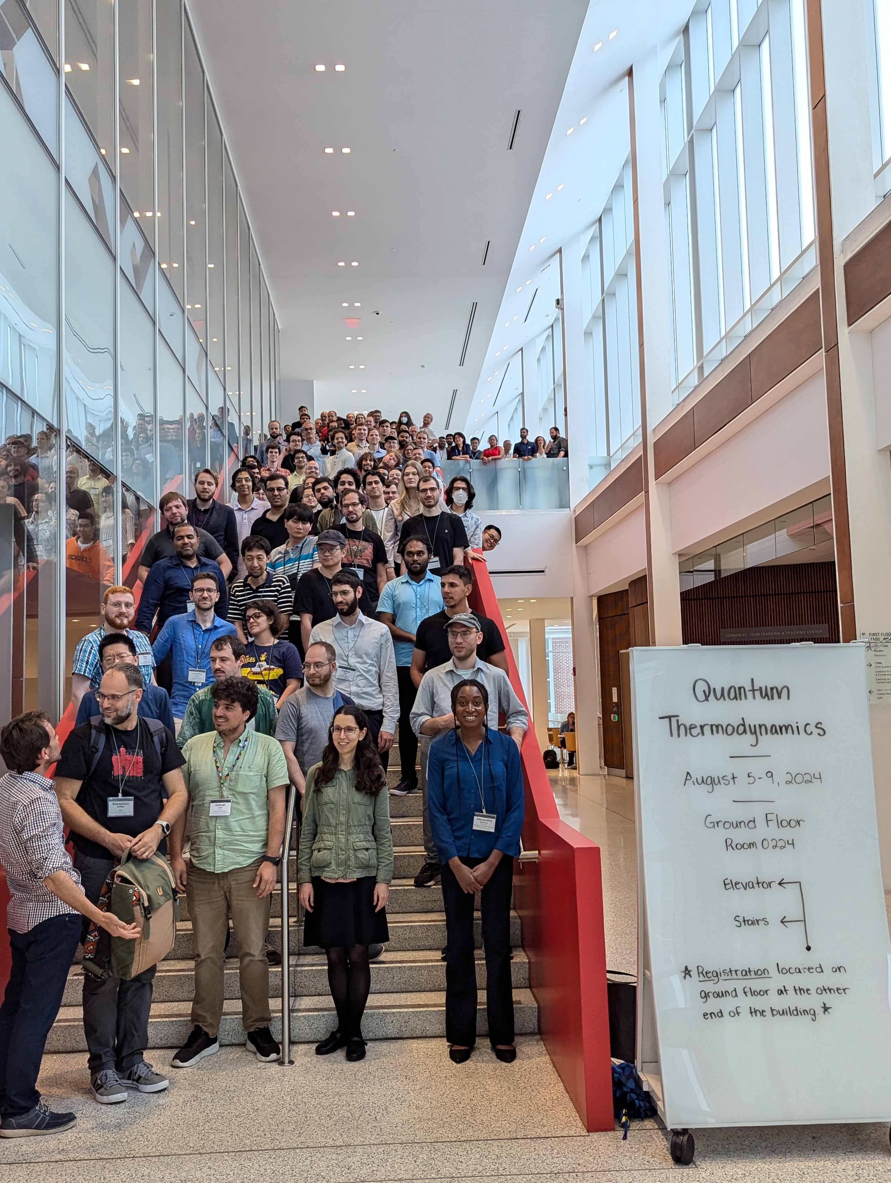 All participants on the stairs of ESJ